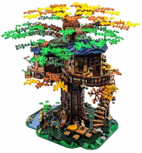 3117 PCS-Ideas Tree House Model Leaves two colours Building Blocks Bricks nobox 