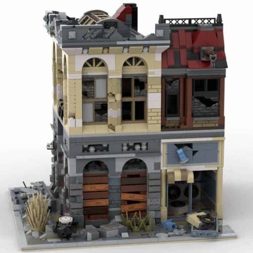 Brick Bank Apocalypseburg K126 Super 18K City Street View Ideas Creator Modular Building Blocks Kids Toy 15001 84001 10251 4