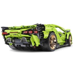 Mould King 13057 Lamborghini Sian FKP 37 Super Race Hyper Car Technic Building Blocks Kids Toy 2