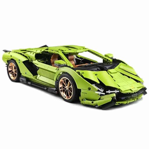 Mould King 13057 Lamborghini Sian FKP 37 Super Race Hyper Car Technic Building Blocks Kids Toy 6