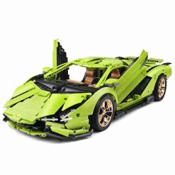 Mould King 13057 Lamborghini Sian FKP 37 Super Race Hyper Car Technic Building Blocks Kids Toy 7