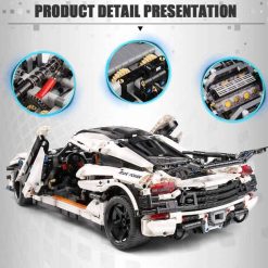 Mould King 13120 Koenigsegg One 1 Hyper Sports Car MOC 4789 Technic Building Blocks Kids Toy 4 800x800 1