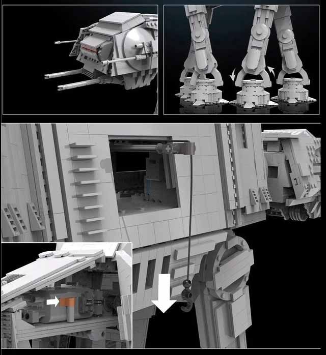 MOULD KING Star Wars 21015 Minifig Scale AT-AT w/ Interior