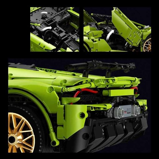 Super 18K Lamborghini Huracan Evo Spyder K131 Race Hyper Car Technic Building Blocks Kids Toy 6 800x800 1