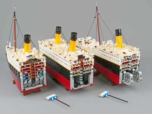 Titanic Ship RMS 10294 lepin 99023 British Ship HMS Boat Technic Ideas Creator Building Blocks Bricks Kids Toy 3