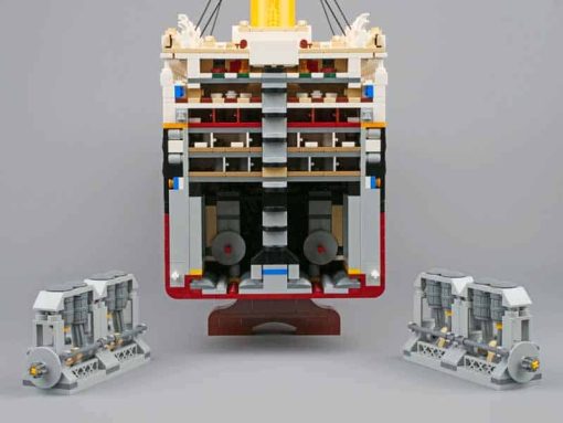 Titanic Ship RMS 10294 lepin 99023 British Ship HMS Boat Technic Ideas Creator Building Blocks Bricks Kids Toy 7