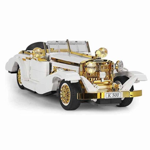 mould king 10003 k500 Mercedes Benz Technic Vintage classical Race Car Building Blocks Bricks Kids Toy 2