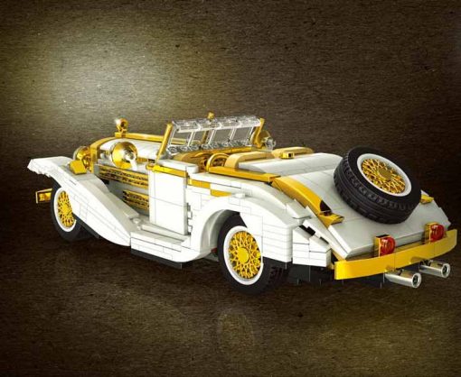 mould king 10003 k500 Mercedes Benz Technic Vintage classical Race Car Building Blocks Bricks Kids Toy 5