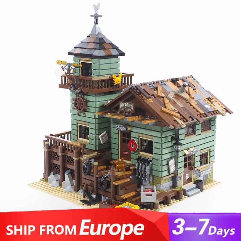 Old Fishing Store Diorama  Lego design, Fishing store, Cool lego creations