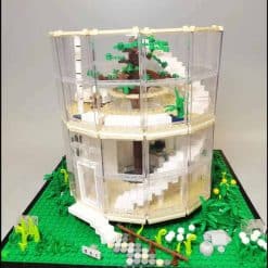 HENGTAI 85016 Forest Villa Glass Tree house Ideas Creator Street View Modular Building Blocks Kids Toys