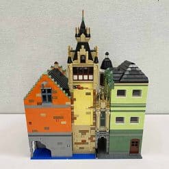 JIESTAR 89103 Clock Tower Square City Street View Ideas Creator Modular Building Blocks Kids Toys