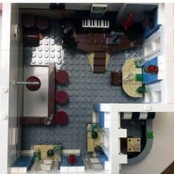 JIESTAR 89110 Bricktoria Queens Bar Music Club Ideas Creator Series Street View modular Building Blocks Kids Toys
