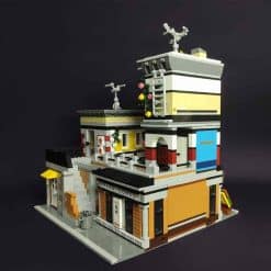 JIESTAR 89127 Sushi Corner Shop City Street View Ideas Creator Modular Building Blocks Kids Toys