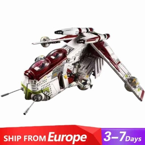 King 8066 Star Wars Republic Gunship LEGO 75309 Ideas Creator Space Ship Building Blocks Kids Toys