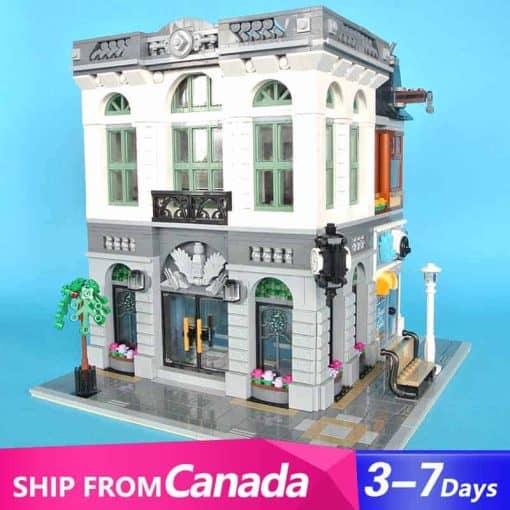 10251 Brick Bank Lepin 15001 Ideas Creator Street View Modular Building Blocks Kids Toys