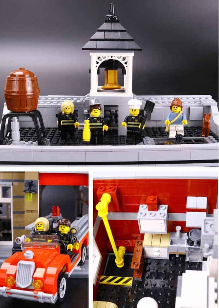 Building Blocks Sets Street Creator 15004 The Fire Brigade Bricks Model Kids-Toy 
