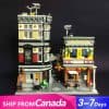JIESTAR 89127 Sushi Corner Shop City Street View Ideas Creator Modular Building Blocks Kids Toys