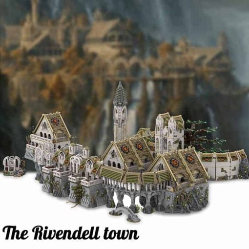 Lord of the rings hobbit Rivendell MOC-62284 Elf City Modular Building Blocks Kids Toy