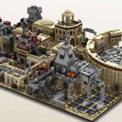Star Wars Mandalorian Tatooine Mos Eisley City With Space Port MOC-74753 UCS Modular Building Blocks Kids Toy ST812