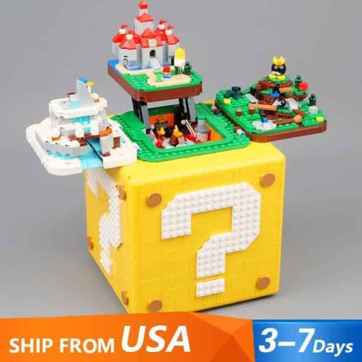 60144 Super Mario 64 Question Mark Block 71395 Ideas Creator Building Blocks Kids Toys
