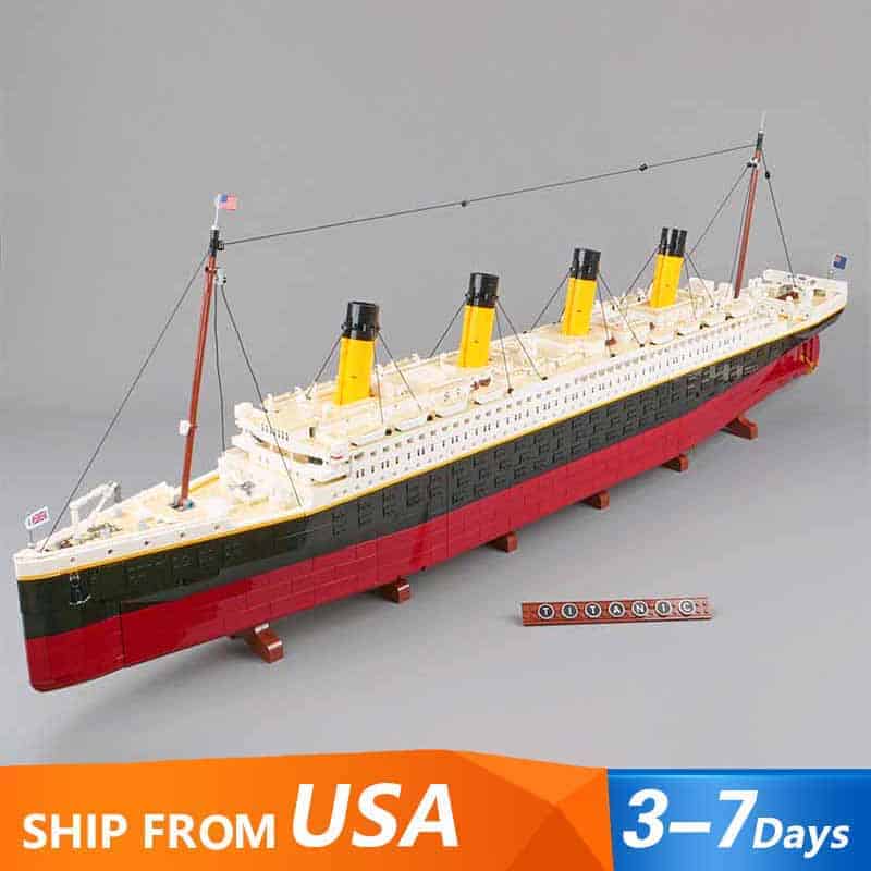 Titanic Ship RMS 10294 British Ship HMS Boat Technic Ideas Creator Series  9090Pcs Building Blocks Bricks Kids Toy 99023 KK8998 68036 1881