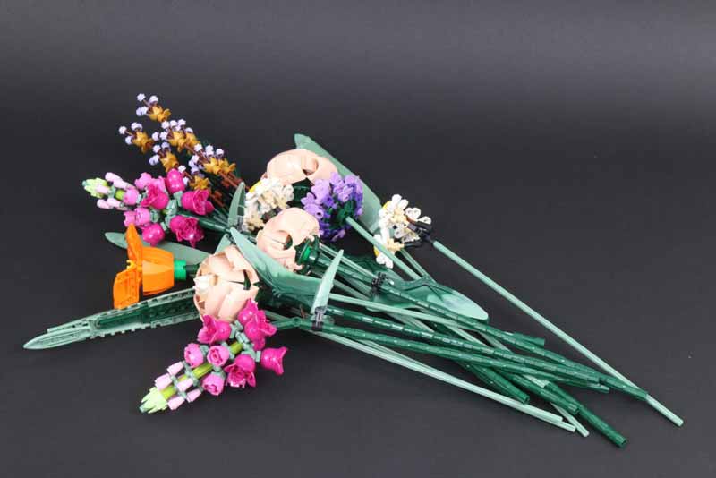 Purple Translucent Flower Bouquet Compatible with Lego 10280