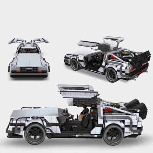 JieStar 92004 Back to the Future 1985DMC-12 DeLorean Time Machine Car Building Blocks Kids Toy