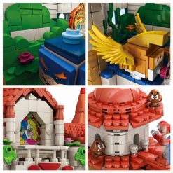 LQS 67601 Super Mario Castle Peach Castle Ideas Creator Series Building Blocks Kids Toy