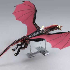 Game Of Thrones Red Dragon Drogon Super 18K K89 Building Blocks Kids Toy