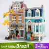 Bookshop 10270 Lepin 10201 City Street View Modular Building Blocks Kids Toy