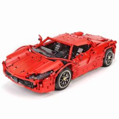 Mould King 13048 Red Ferrari 488 Technic Super Car with RC MOC-1767 Building Blocks
