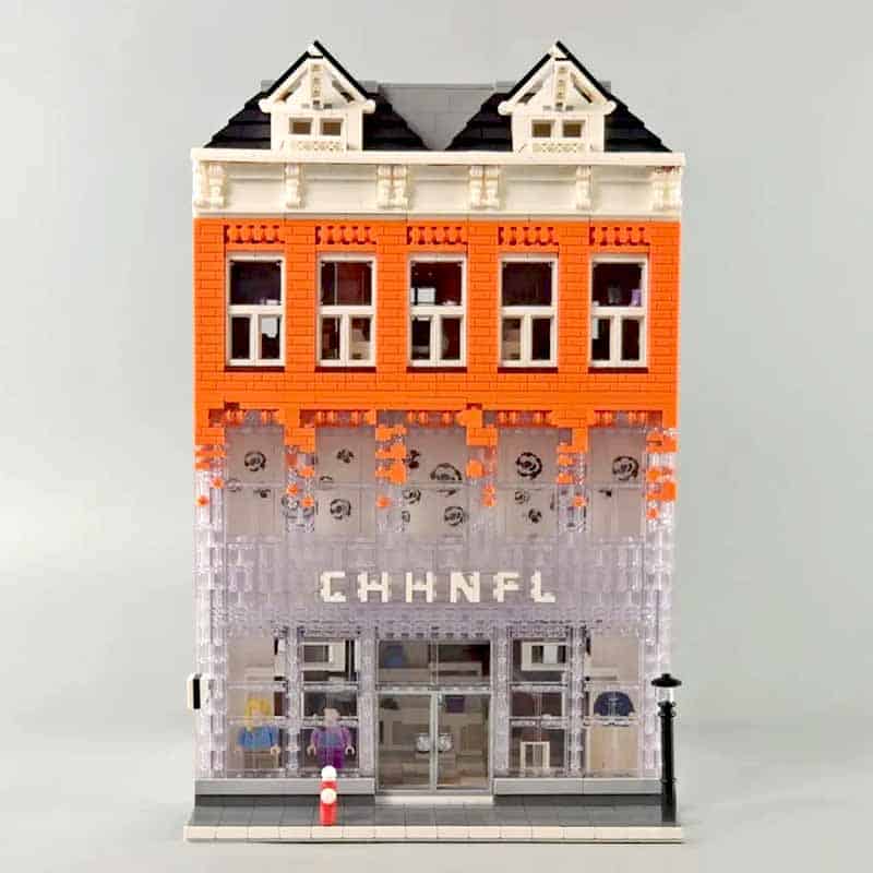 Mould King 16021 Chanel Novatown Crystal House With Lights City Street View  3770Pcs Modular Building Blocks Kids Toy