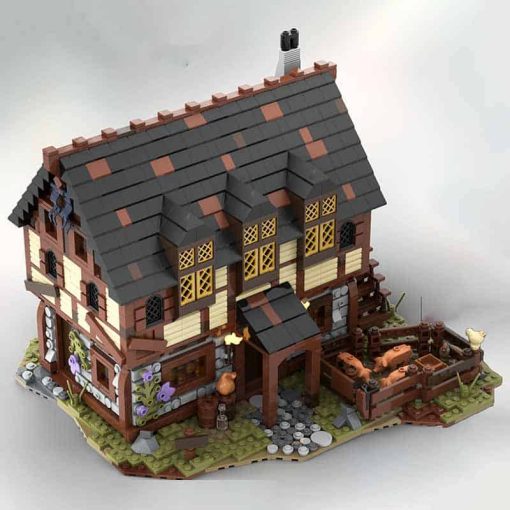 Medieval City MOC-115132 Castle Expansion Architecture Townhall Modular Building Blocks Bricks