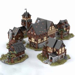 Medieval City MOC-49624 Village Expansion Architecture Townhall Modular Building Blocks Kids Toy