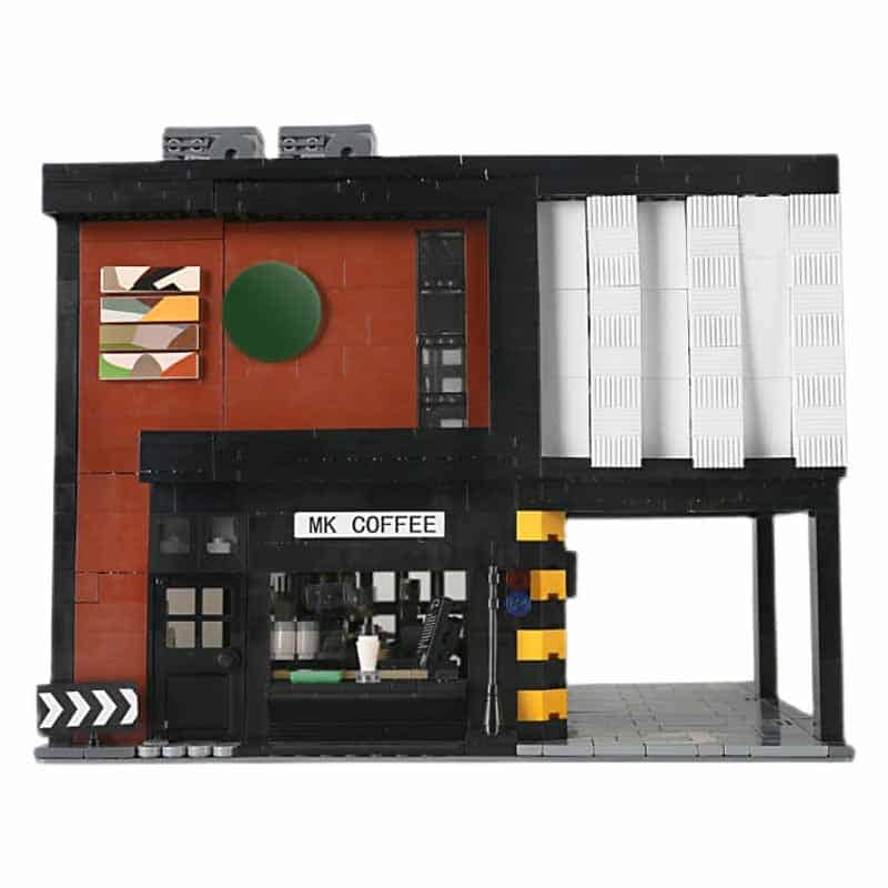 Mould King16036 Modern Cafe Coffee House Novatown City Street View With  Lights 2728Pcs Modular Building Blocks Kids Toy
