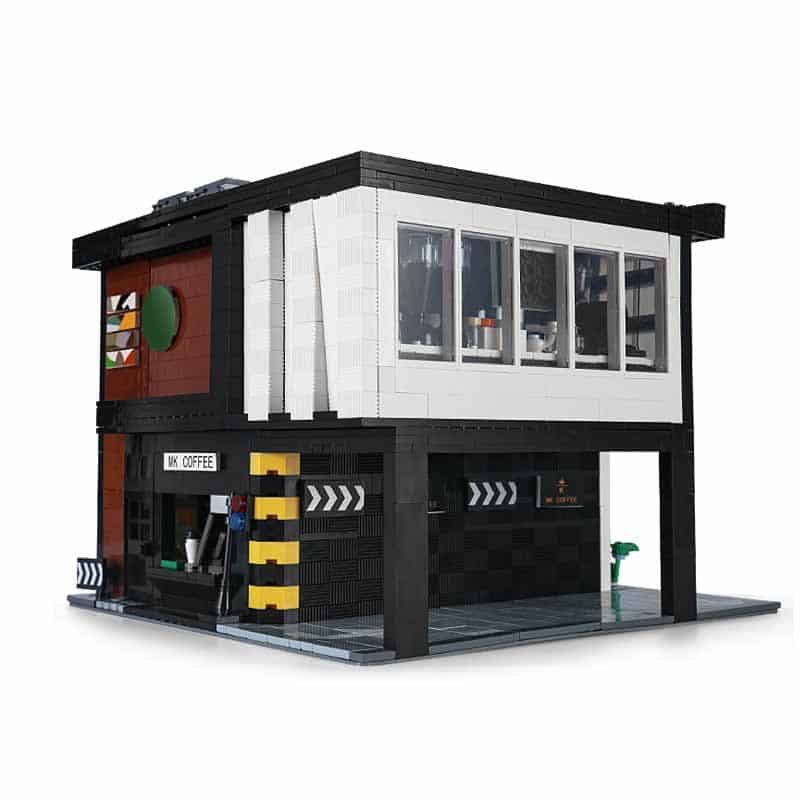 Mould King16036 Modern Cafe Coffee House Novatown City Street View With  Lights 2728Pcs Modular Building Blocks Kids Toy
