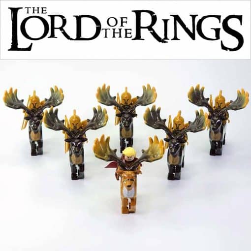 Lord Of The Rings Hobbit Mirkwood Elves on Elk Mount Elf Army Minifigures