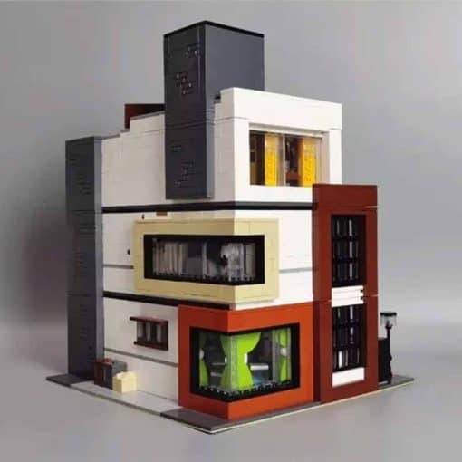 MORK 10204 Cube Brown Modern Villa Nova Town City Modular Building Blocks