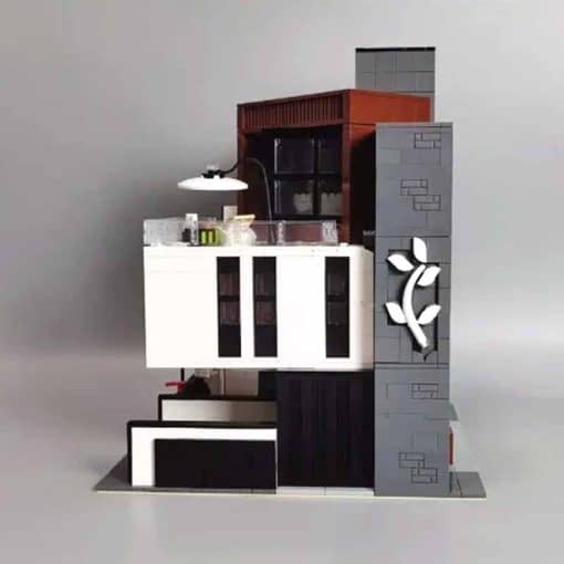 MORK 10204 Cube Brown Modern Villa Nova Town City Modular Building Blocks Kids Toy 5
