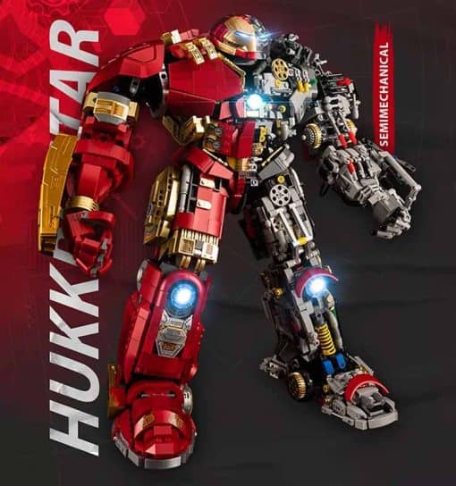Marvel MK44 Hulkbuster Armor K-BOX K10513 Semi Mechanical See through Building Blocks Kids Toys