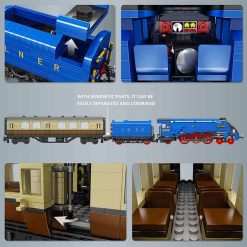 Mould King 12006 Pacifics Mallard Railways Train A4 Class Locomotive Technic with RC Building Blocks