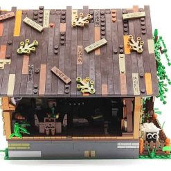 Funwhole Wood Cabin FH9001 With Lights Nova Town City Creator Modular Building Blocks