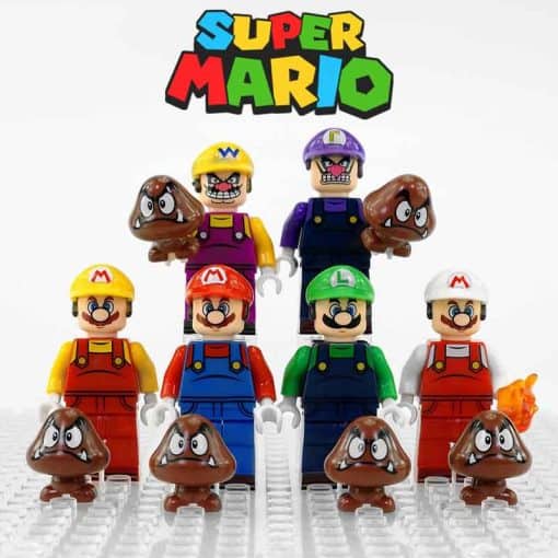Super Mario Bros Minifigures Goombas Mario Luigi Wario Kids Toy