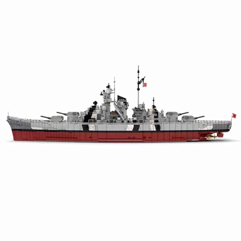 WW2 German Bismarck 1:200 MOC-29408 Military Warship Battleship 7164Pcs ...