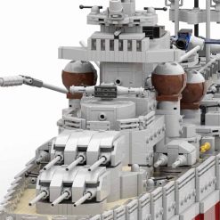 WW2 German Gneisenau 1:200 MOC-15423 Military Warship Battleship Building Blocks