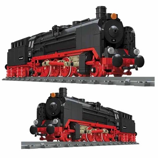 Jiestar 59004 BR 01 Steam Locomotive German Train Railway Express Technic Building Blocks