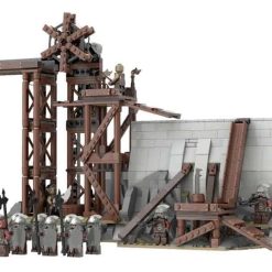 Lord of the Rings Hobbit Pinnacle of Orthanc with Orc Forge of Isengard MOC-33442 MOC-33532 USC Building Blocks Kids Toy