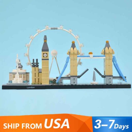 London 21034 Architecture Skyline Big Ben Ideas Creator 22889 Modular Building Blocks Bricks Kids Toy