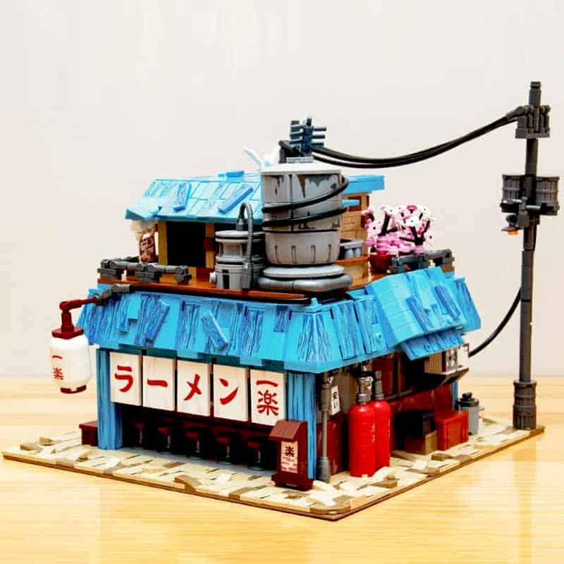 Naruto Shippuden Ichiraku Japanese Ramen Noodle Shop K20509 Nova Town  2240Pcs Modular Building Blocks Kids Toy