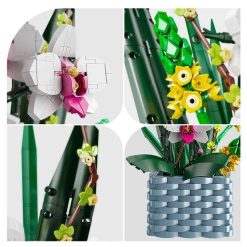 Mould King 10025 Orchid Flower Bouquet Eternal Butterfly Ideas Creator Botanical Building Blocks